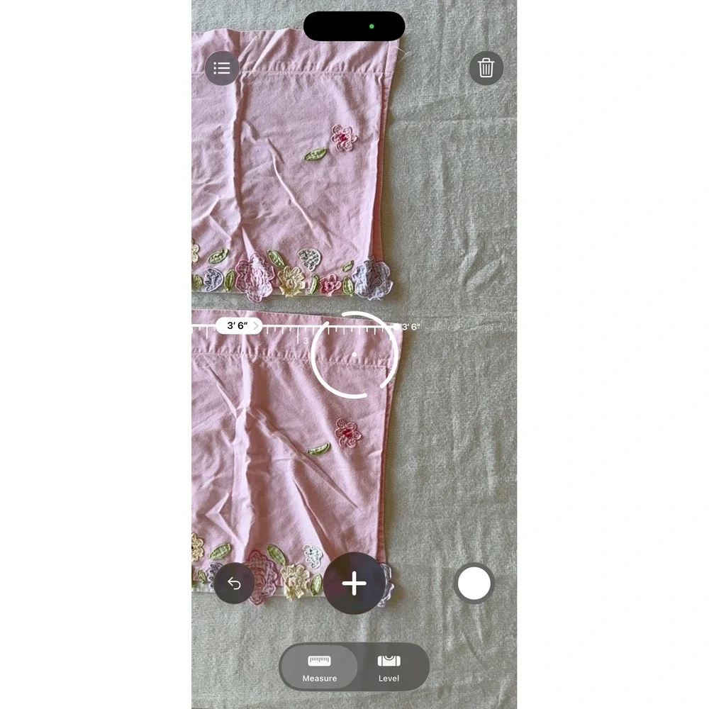 Set of 2 Pottery Barn Kids Pink Floral Curtain Valances Embroidered Cotton